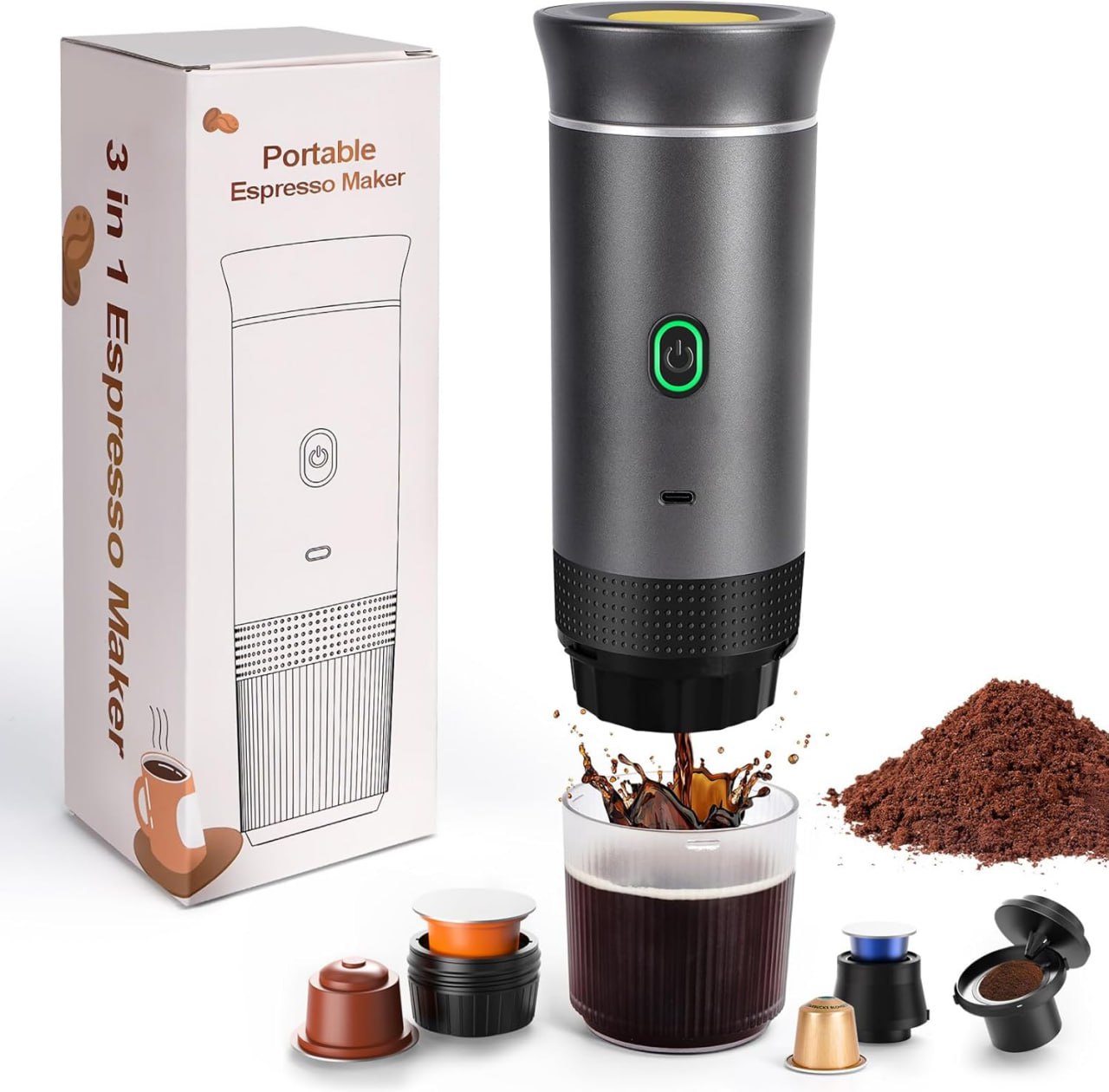 Cafetière électrique portable 3 en 1